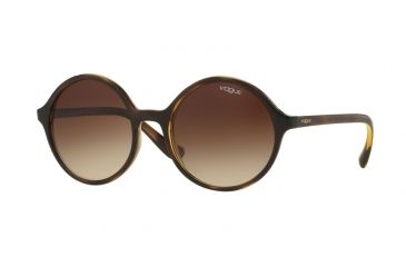 Image of Vogue VO5036S Sunglasses W65613-52 - Dark Havana Frame, Brown Gradient Lenses