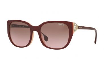 Image of Vogue VO5061BF Single Vision Prescription Sunglasses VO5061BF-232314-55 - Lens Diameter 55 mm, Frame Color Top Bordeaux/opal Pink