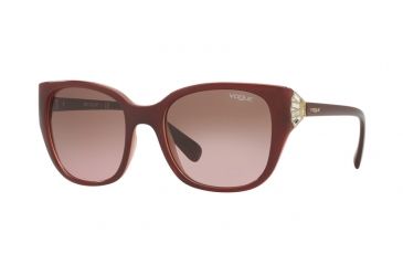 Image of Vogue VO5061SB Progressive Prescription Sunglasses VO5061SB-232314-53 - Lens Diameter 53 mm, Frame Color Top Bordeaux On Opal Pink