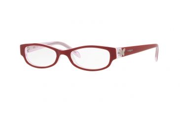 Image of Vogue VO5082 Eyeglass Frames 2586-45 - Top Red/white/pink Transp Frame