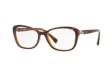 Image of Vogue VO5095B Eyeglass Frames 2386-52 - Top Dark Havana/brown Frame