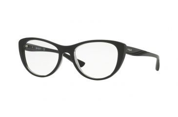 Image of Vogue VO5102 Progressive Prescription Eyeglasses 2385-51 - Top Black/grey Transparent Frame
