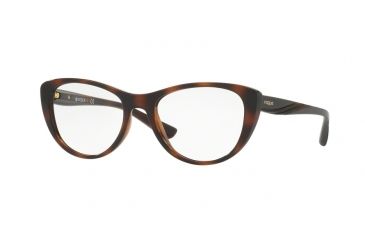 Image of Vogue VO5102 Progressive Prescription Eyeglasses 2386-51 - Top Dark Havana/transp Brown Frame