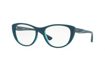 Image of Vogue VO5102 Progressive Prescription Eyeglasses 2469-51 - Top Petroleum/green Transp Frame