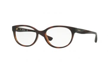 Image of Vogue VO5103F Eyeglass Frames 2386-53 - Top Dark Havana/transp Brown Frame