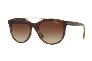 Image of Vogue VO5134S Single Vision Prescription Sunglasses VO5134S-W65613-55 - Lens Diameter 55 mm, Frame Color Dark Havana