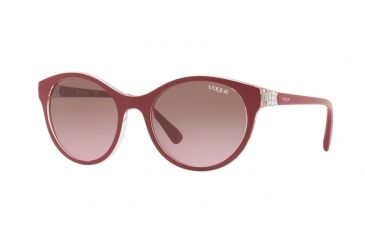 Image of Vogue VO5135SB Single Vision Prescription Sunglasses VO5135SB-256214-52 - Lens Diameter 52 mm, Frame Color Top Dark Red/serigraphy