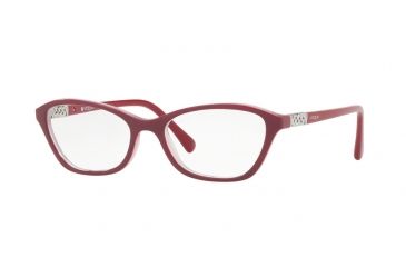 Image of Vogue VO5139B Single Vision Prescription Eyeglasses 2537-52 - Top Red/opal Pink Frame
