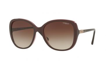 Image of Vogue VO5154SB Single Vision Prescription Sunglasses VO5154SB-194113-56 - Lens Diameter 56 mm, Frame Color Top Brown/Opal Pink