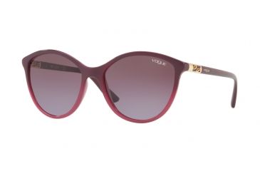 Image of Vogue VO5165S Single Vision Prescription Sunglasses VO5165S-25578H-55 - Lens Diameter 55 mm, Frame Color Opal Violet Gradient Violet
