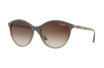 Image of Vogue VO5165S Single Vision Prescription Sunglasses VO5165S-255813-55 - Lens Diameter 55 mm, Frame Color Opal Grey Gradient Grey