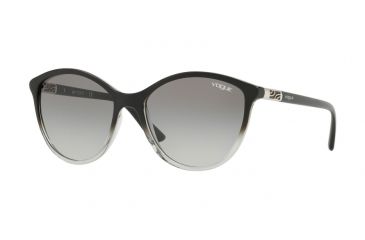 Image of Vogue VO5165S Single Vision Prescription Sunglasses, 55mm, Transp Grey Gradient Black, VO5165S-188011-55-SV