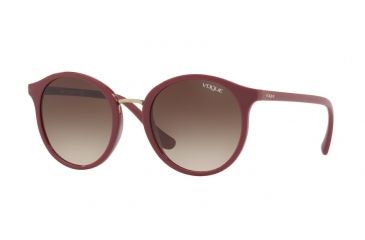 Image of Vogue VO5166S Single Vision Prescription Sunglasses VO5166S-256613-51 - Lens Diameter 51 mm, Frame Color Dark Red