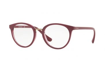 Image of Vogue VO5167 Single Vision Prescription Eyeglasses 2555-50 - Top Dark Red/red Transp Frame