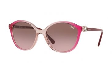 Image of Vogue VO5229SB Prescription Sunglasses VO5229SB-264314-57 - Lens Diameter 57 mm, Frame Color Transp Light Pink Grad Fuxia