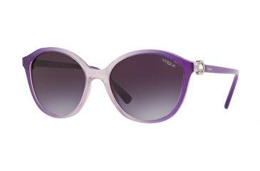 Image of Vogue VO5229SB Prescription Sunglasses VO5229SB-264536-57 - Lens Diameter 57 mm, Frame Color Transp Purple Grad Dark Violet