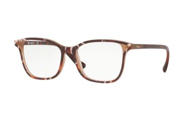 Image of Vogue VO5256 Eyeglass Frames 2695-53 - Top Havana/Text Beige Light Brown