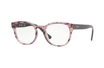 Image of Vogue VO5272 Eyeglass Frames 2726-49 - Text Stripes Oran Blk/Red Trgr