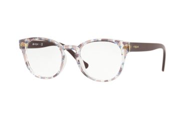 Image of Vogue VO5272 Eyeglass Frames 2730-49 - Text Stripes Brown/Blue Transp