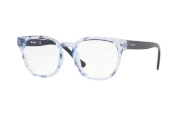 Image of Vogue VO5273 Progressive Prescription Eyeglasses, 48mm, Text Stripes Azz/Blue Tr Blue, VO5273-2727-48-PRO