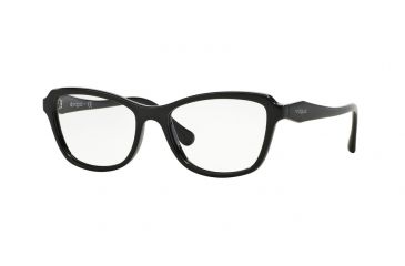 Image of Vogue WAVED TEMPLE VO2957 Single Vision Prescription Eyeglasses W44-51 - Black Frame