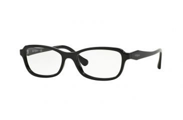 Image of Vogue WAVED TEMPLE VO2958 Progressive Prescription Eyeglasses W44-53 - Black Frame