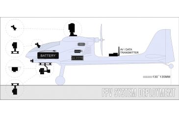 Image of Volantex Ranger EX Ready-To-Fly Airplane Drone w/ Battery, Charger, 2D Gimbal, White VLX757-3-RTF
