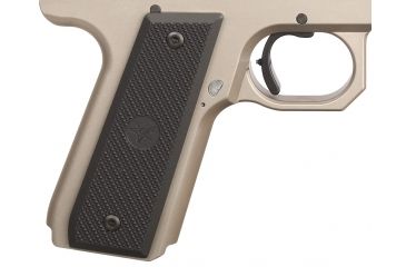 Image of Volquartsen Firearms Aluminum Grips with Checkering for Ruger 22/45, Black VC45AC-B