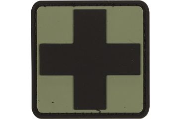 Image of Voodoo Tactical Rubber Patch, First Aid Symbol, OD Green, 07-0990004000