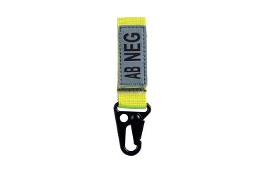 Image of Voodoo Tactical Blood Type Tag - A Pos, Black Letters, Hi-Viz Yellow Webbing, 20-9722101000