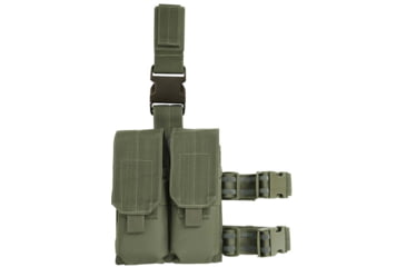 Image of Voodoo Tactical Drop Leg Platform w/Attached M4/M16 Double Mag Pouch, OD Green, 20-9308004000