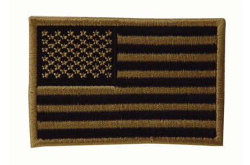 Image of Voodoo Tactical Embroidered Usa Military Flag Patches, Left Side, Coyote, 2inx3in, 20-9087007000