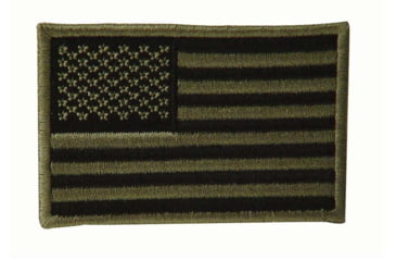 Image of Voodoo Tactical Embroidered Usa Military Flag Patches, Left Side, OD Green, 2inx3in, 20-9087004000