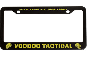 Image of Voodoo Tactical License Plate Frames, Black/Yellow, 07-9600107000