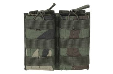 Image of Voodoo Tactical M4/M16 Open Top Mag Pouch W/ Bungee System - Triple, Woodland Camo, 20-8585005000