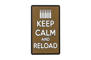 Image of Voodoo Tactical Rubber Patch - Keep Calm And Reload, Coyote, 07-0979007000