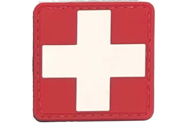 Image of Voodoo Tactical White Cross Combo Red And White Patch, Rubber, Red/White, 07-0985133000