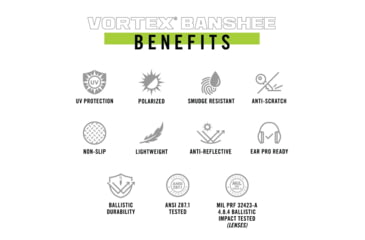 Image of Vortex Banshee Sunglasses, Black/Amber, Gold Mirror, EBA-BKA-GL