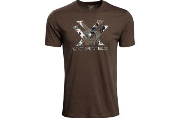 Image of Vortex Camo Logo Short Sleeve T-Shirt - Mens, Brown Heather, Large, 120-15-BRHL