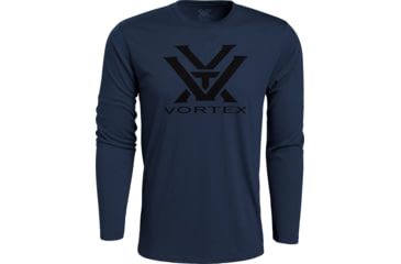 Image of Vortex Core Logo Long Sleeve T-Shirt - Mens, Navy Heather, Medium, 219049-NAHM