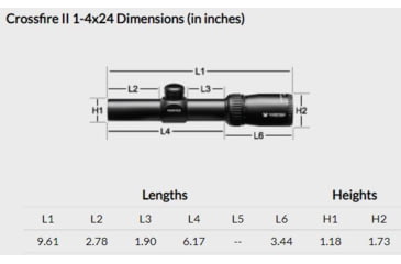 Image of Vortex Crossfire II 1-4x24mm Rifle Scope, 30 mm Tube, SFP, V-Brite Reticle, Anodized Black, CF2-31037