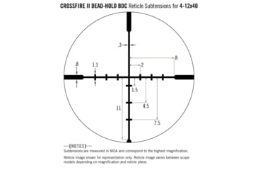 Image of Vortex Crossfire II AO 4-12x40mm Rifle Scope, 1in Tube, Second Focal Plane, Black, Hard Anodized, Non-Illuminated Dead-Hold BDC Reticle, MOA Adjustment, CF2-31019