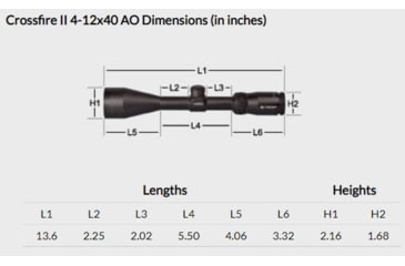 Image of Vortex Crossfire II AO 4-12x40mm Rifle Scope, 1in Tube, Second Focal Plane, Black, Hard Anodized, Non-Illuminated Dead-Hold BDC Reticle, MOA Adjustment, CF2-31019