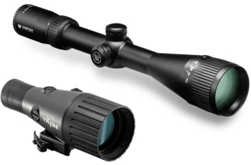 Image of Vortex Crossfire II AO 6-24x50mm Rifle Scope, 30mm Tube, Second Focal Plane, Non-Illuminated Dead-Hold BDC Reticle and TRYBE Optics Enhancer Rifle Scope Magnification Quadrupler