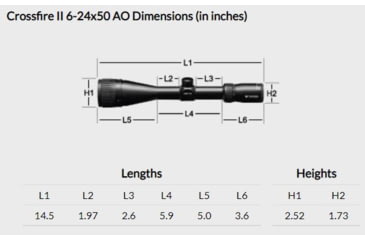 Image of Vortex Crossfire II AO 6-24x50mm Rifle Scope, 30mm Tube, Second Focal Plane, Black, Hard Anodized, Non-Illuminated Dead-Hold BDC Reticle, MOA Adjustment, CF2-31045