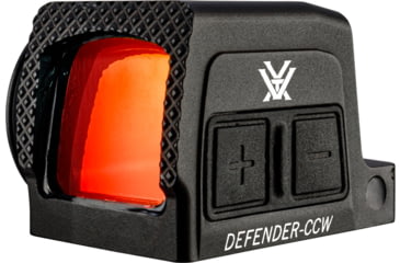 Image of Vortex Defender-CCW Enclosed Solar Micro Prismatic Red Dot Sight, 1x20.2mm, 3 MOA Reticle, Black, DFCCW-MRD3-E