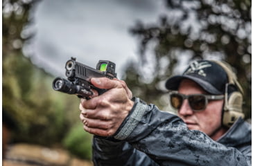 Image of Vortex Defender-ST 1x32mm Enclosed Solar Micro Reflex Red Dot Sight, Green, Black, 1.82in, 1.62 oz., DFST-MGD3-E