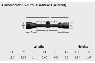 Image of Vortex Diamondback 3.5-10x50mm Rifle Scope, 1in Tube, Second Focal Plane, Black, Hard Anodized, Non-Illuminated Dead-Hold BDC Reticle, MOA Adjustment, DBK-03-BDC
