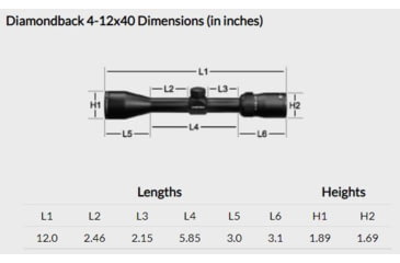 Image of Vortex Diamondback 4-12x40mm Rifle Scope, 1 in Tube, Second Focal Plane, Black, Hard Anodized, Non-Illuminated Dead-Hold BDC Reticle, MOA Adjustment, DBK-04-BDC