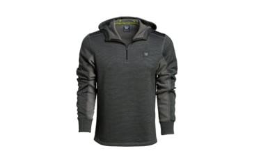 Image of Vortex Frontier Limits 1/4 Zip Hoodie Pullover - Mens, Grey Heather, Large, 220-17-GHTL